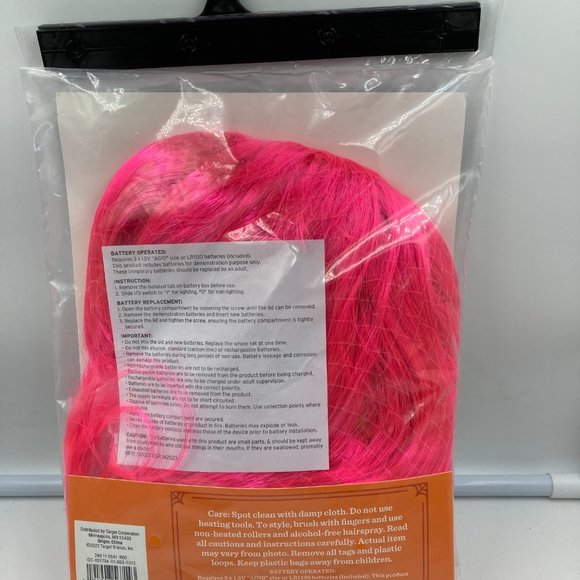 Hyde and Eek! Boutique Adult Light-Up Bob Wig One Size Fits Most - Picture 3 of 3